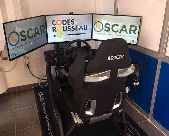 Installation du nouveau simulateur de conduite au Robillard - Le Robillard